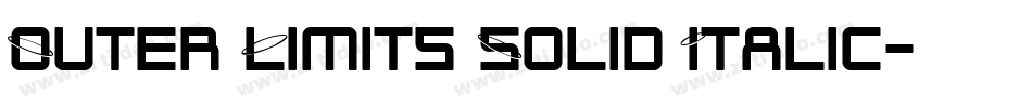 Outer Limits Solid Italic字体转换